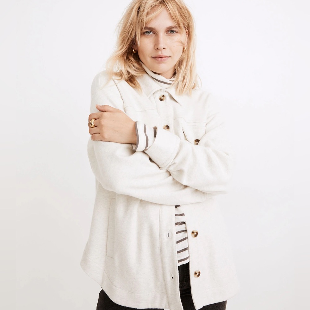 Madewell Brushed Knit Shirt Jacket